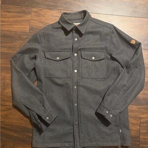 Fjallraven Gray Wool Shirt Jacket